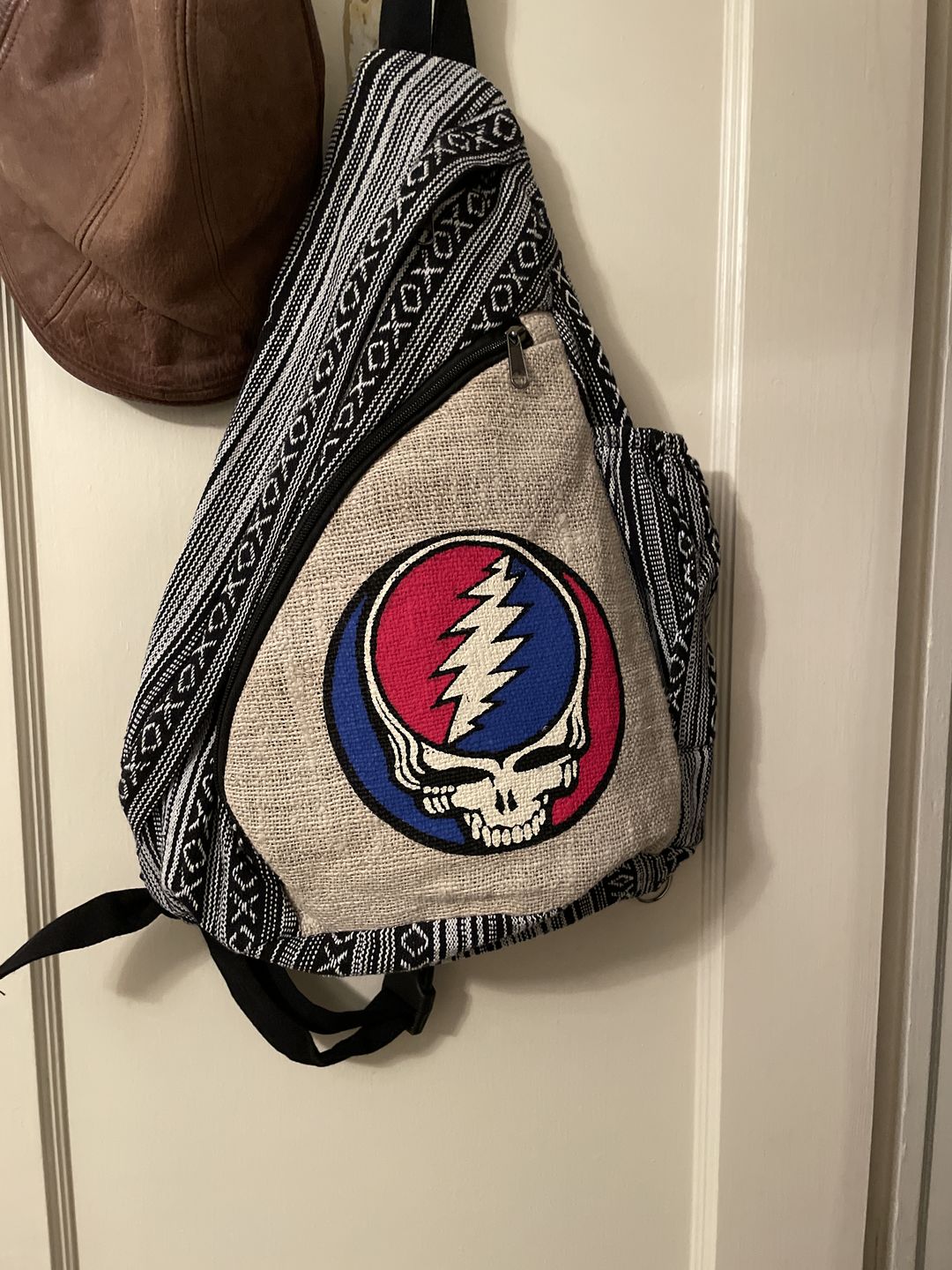 Customer photo review of Grateful Dead Steal Your Face Hemp Sling Backpack