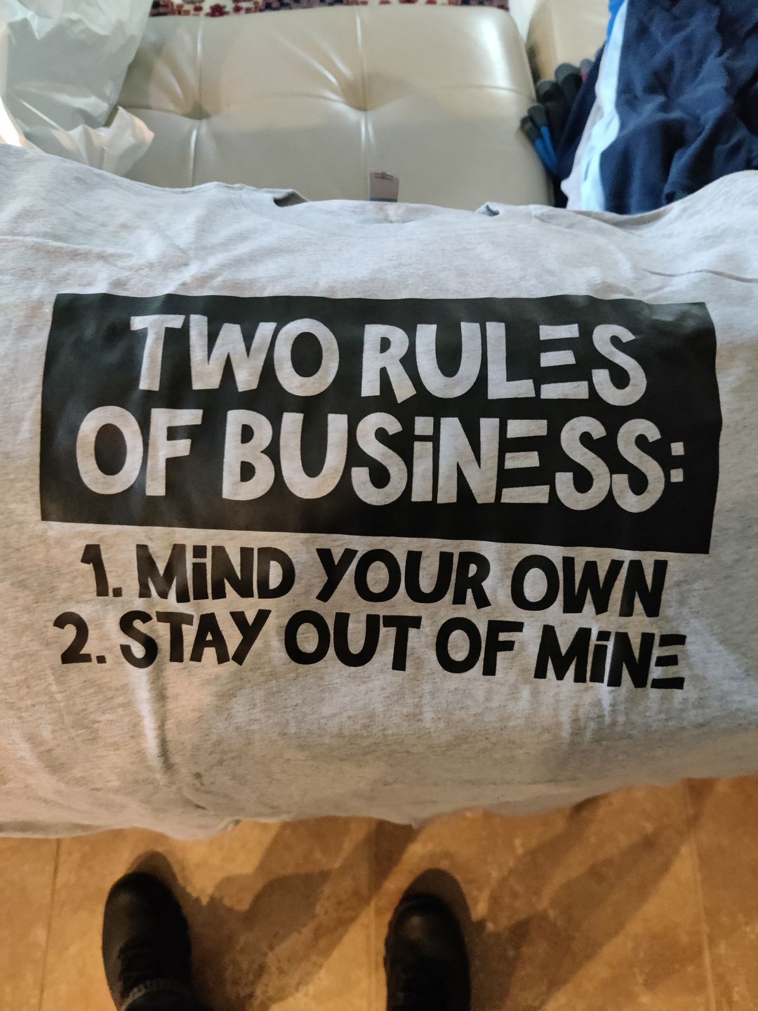Customer photo review of Two Rules of Business