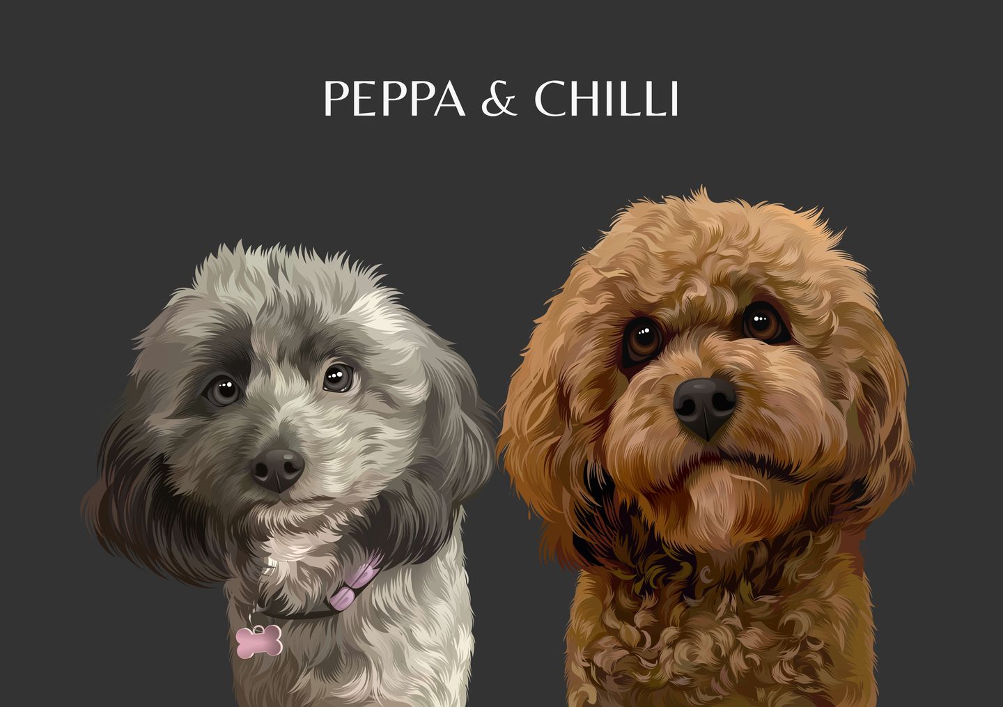 Customer photo review of Two-Pet Portrait