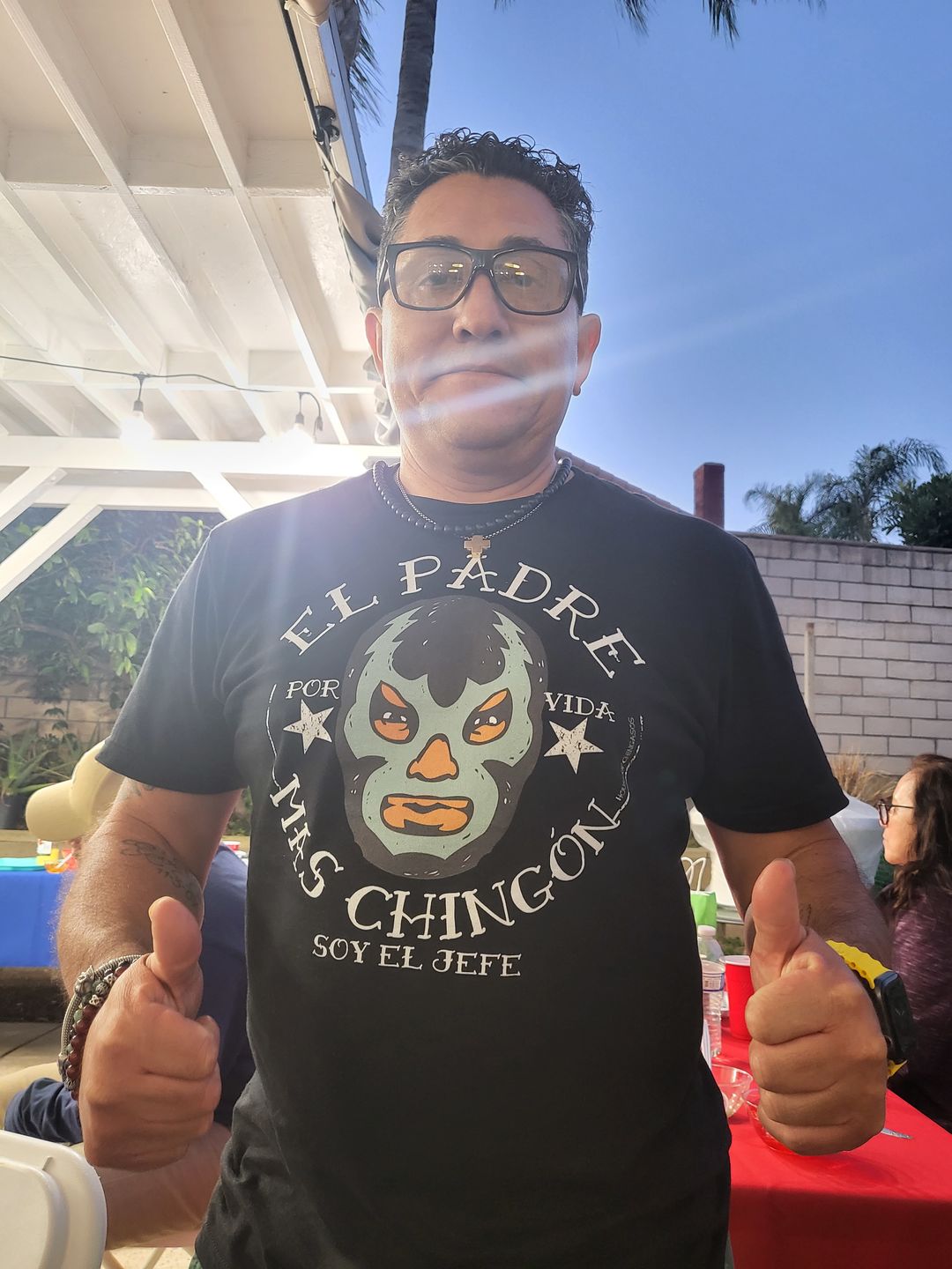 Customer photo review of El Padre Mas Chingon OG T-Shirt