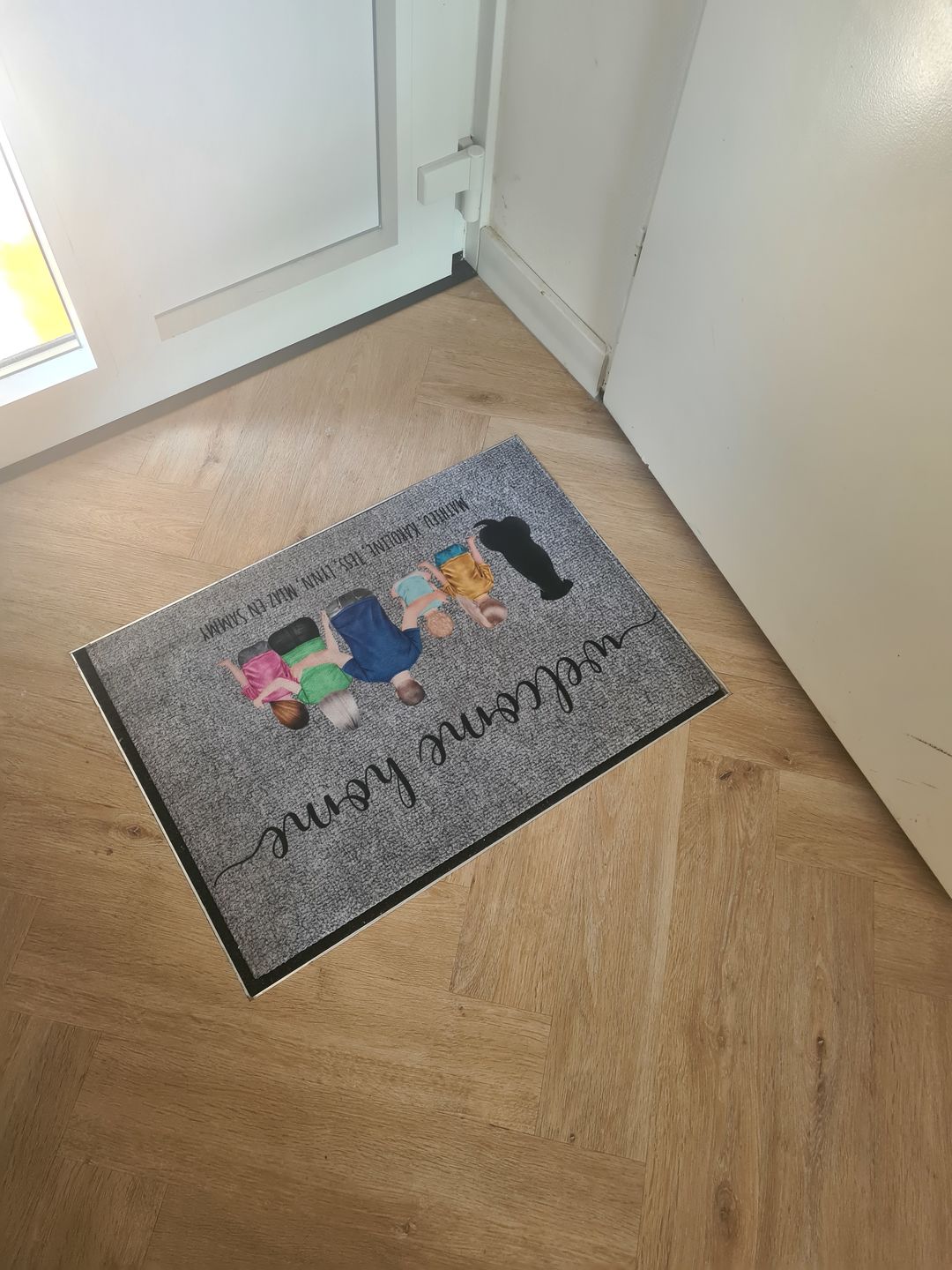 Customer photo review of Familie - Gepersonaliseerde deurmat