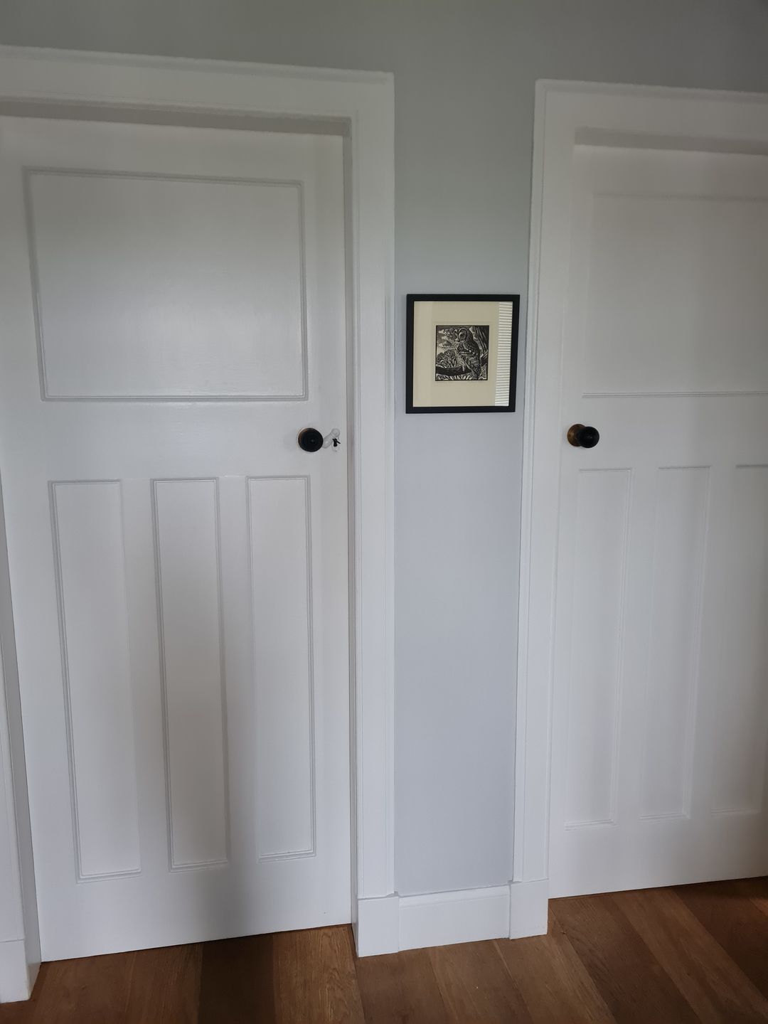 Customer photo review of Wooden Beehive Mortice/Rim Door Knob Set