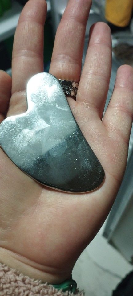 Customer photo review of Gua Sha Acier Inoxydable