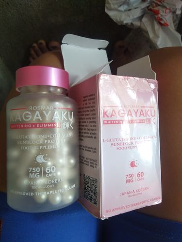 Customer photo review of ROSMAR Kagayaku Capsule (GLUTATHIONE + COLLAGEN + ORAL SUNBLOCK + SLIMMING)
