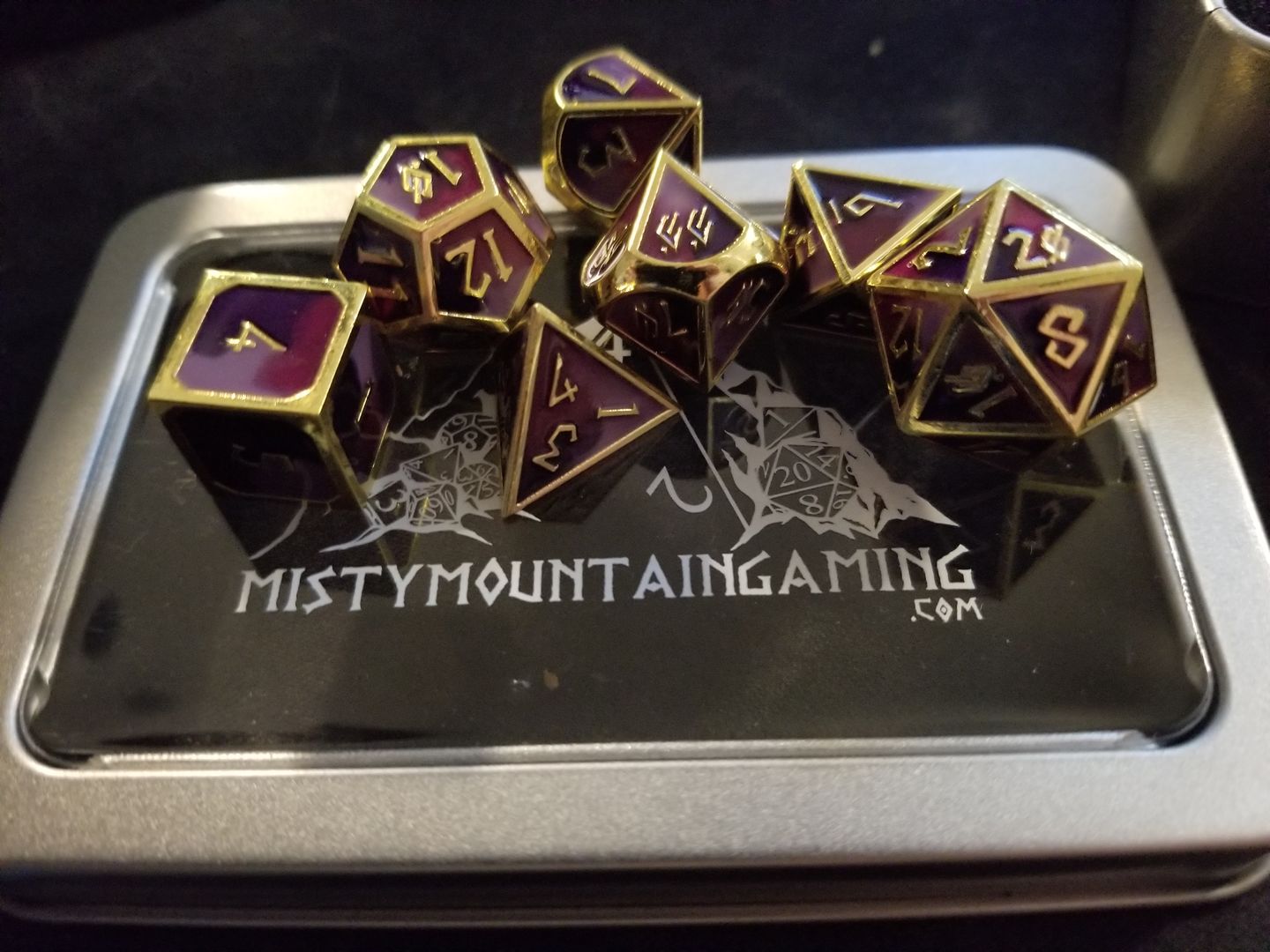 Customer photo review of VINEYARD SUMMER OF COLOR METAL DICE SET