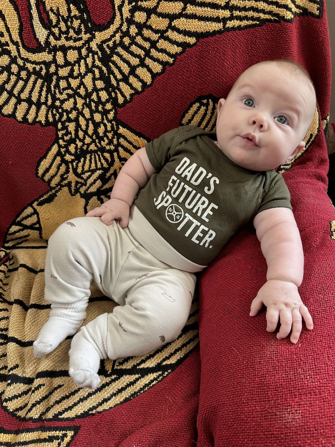 Customer photo review of Dads Future Spotter Onesie