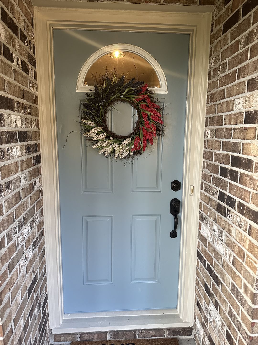 Customer photo review of Clear 1 Lite Glass and Frame Kit (Fanlite 24" x 12" Frame Size)