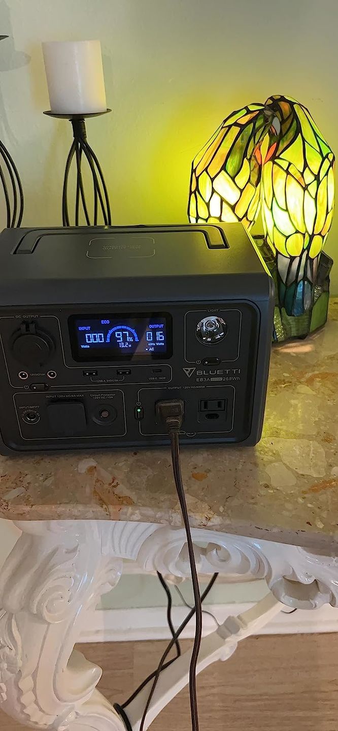 Customer photo review of BLUETTI EB3A Portable Power Station (600W)