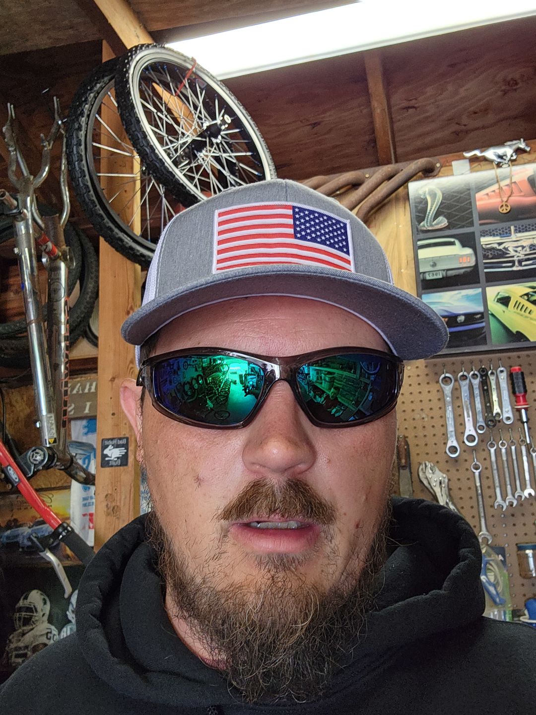 Customer photo review of USA Flag Woven Patch Hat