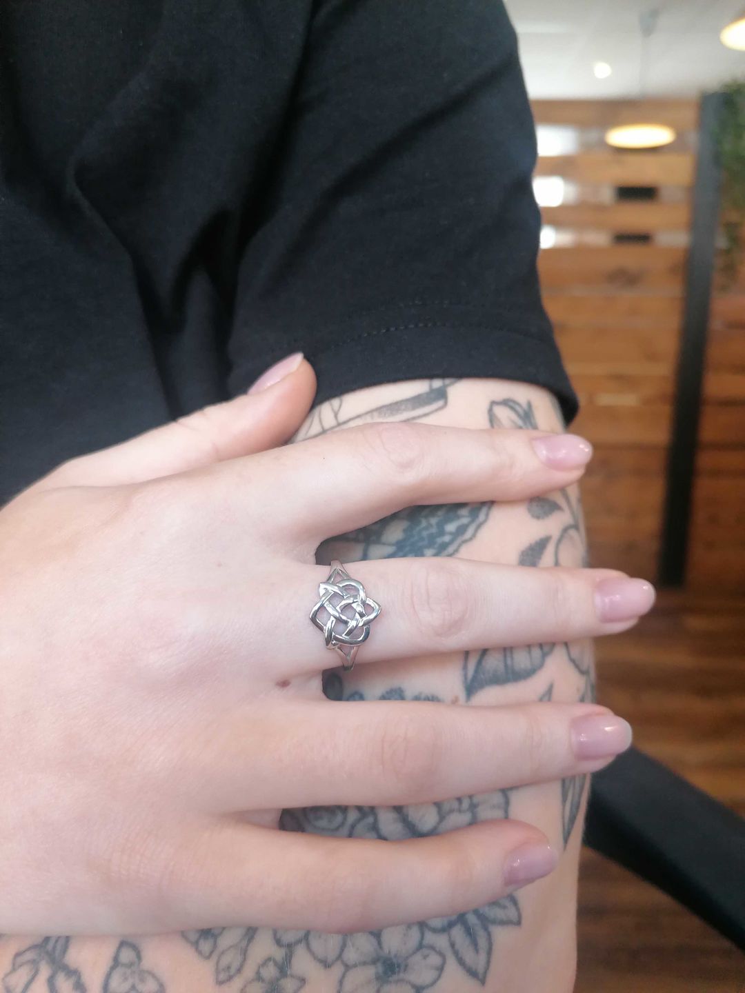 Customer photo review of 925 Sterling Silver Celtic Trinity Knot Ring