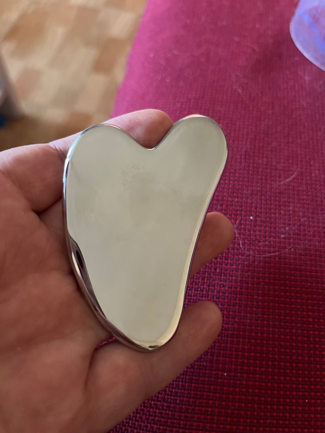 Customer photo review of Gua Sha Acier Inoxydable
