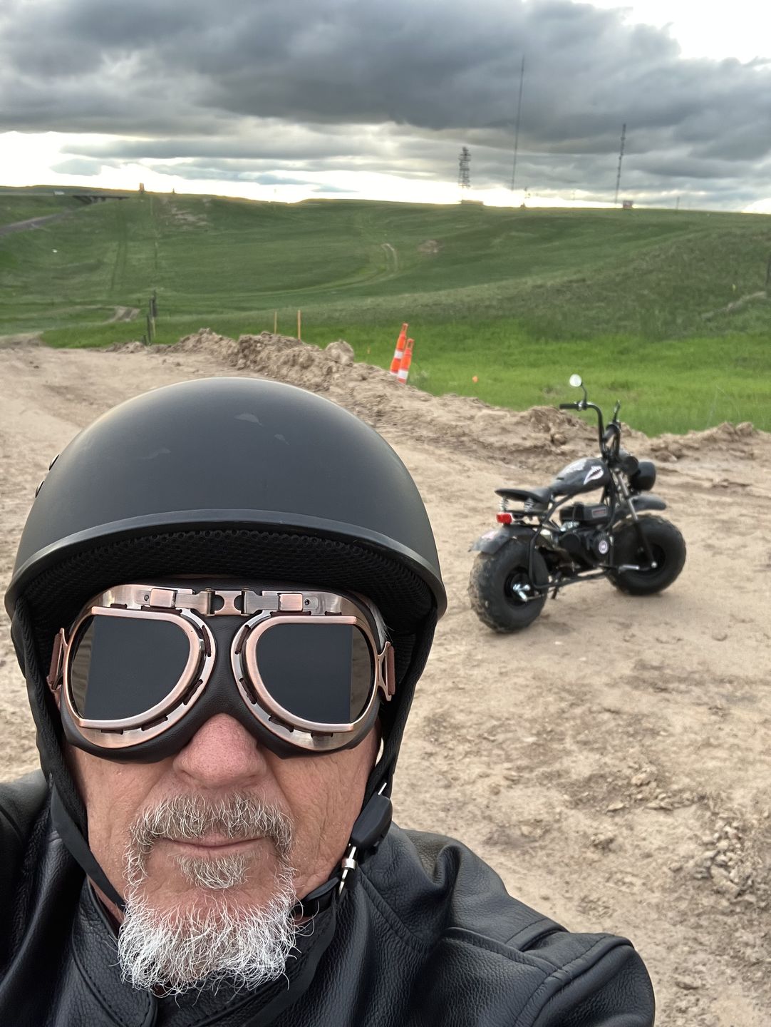 Customer photo review of Smallest Lightest SOA DOT Beanie Helmet / Skull