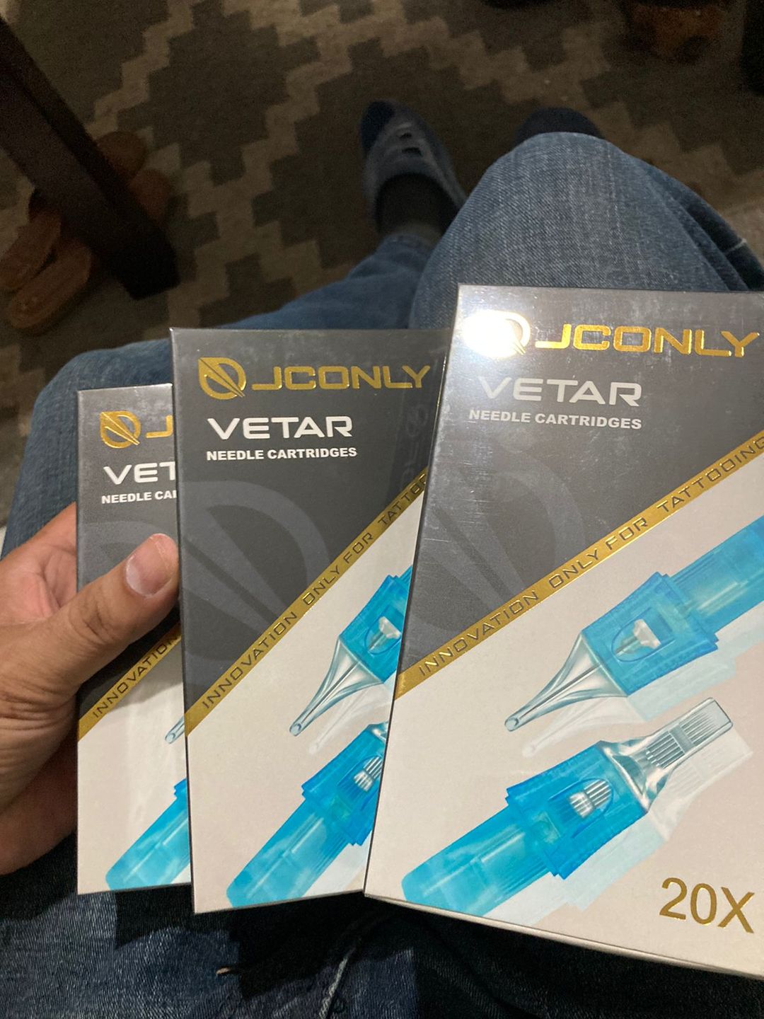 Customer photo review of JCONLY VETAR Tattoo Cartridge Needles Curved Magnum
