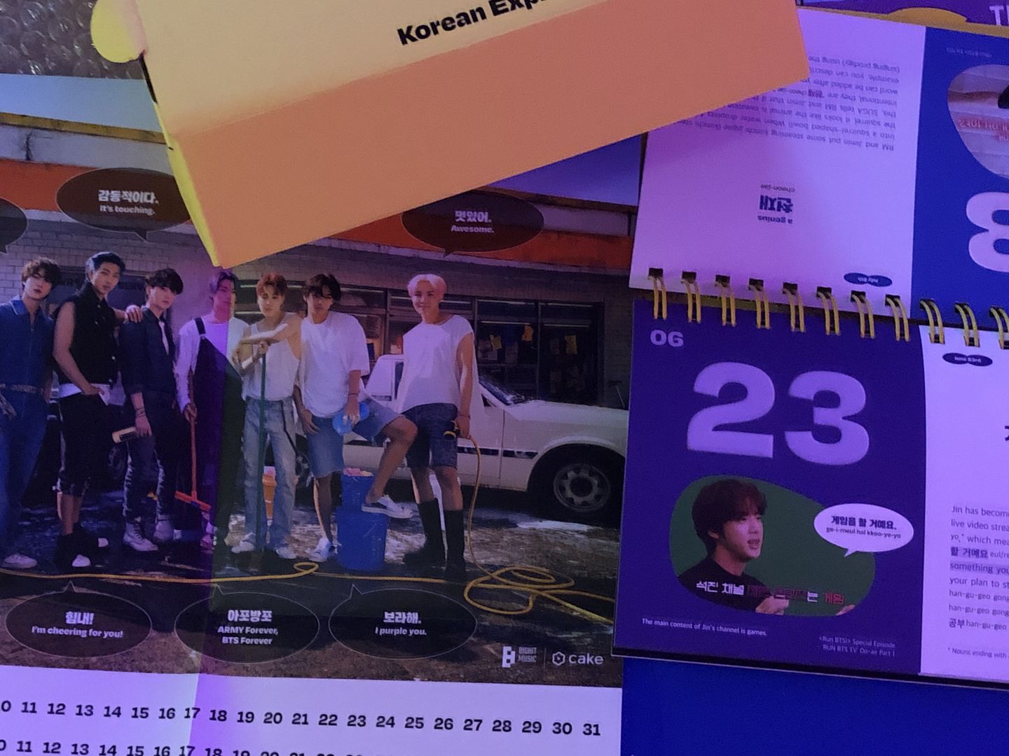 Customer photo review of BTS - 365 BTS DAYS KOREAN EXPRESSIONS CALENDAR
