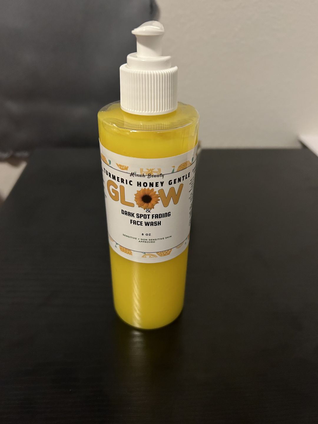 Customer photo review of Turmeric Glow wash for black spots,acne & glow
