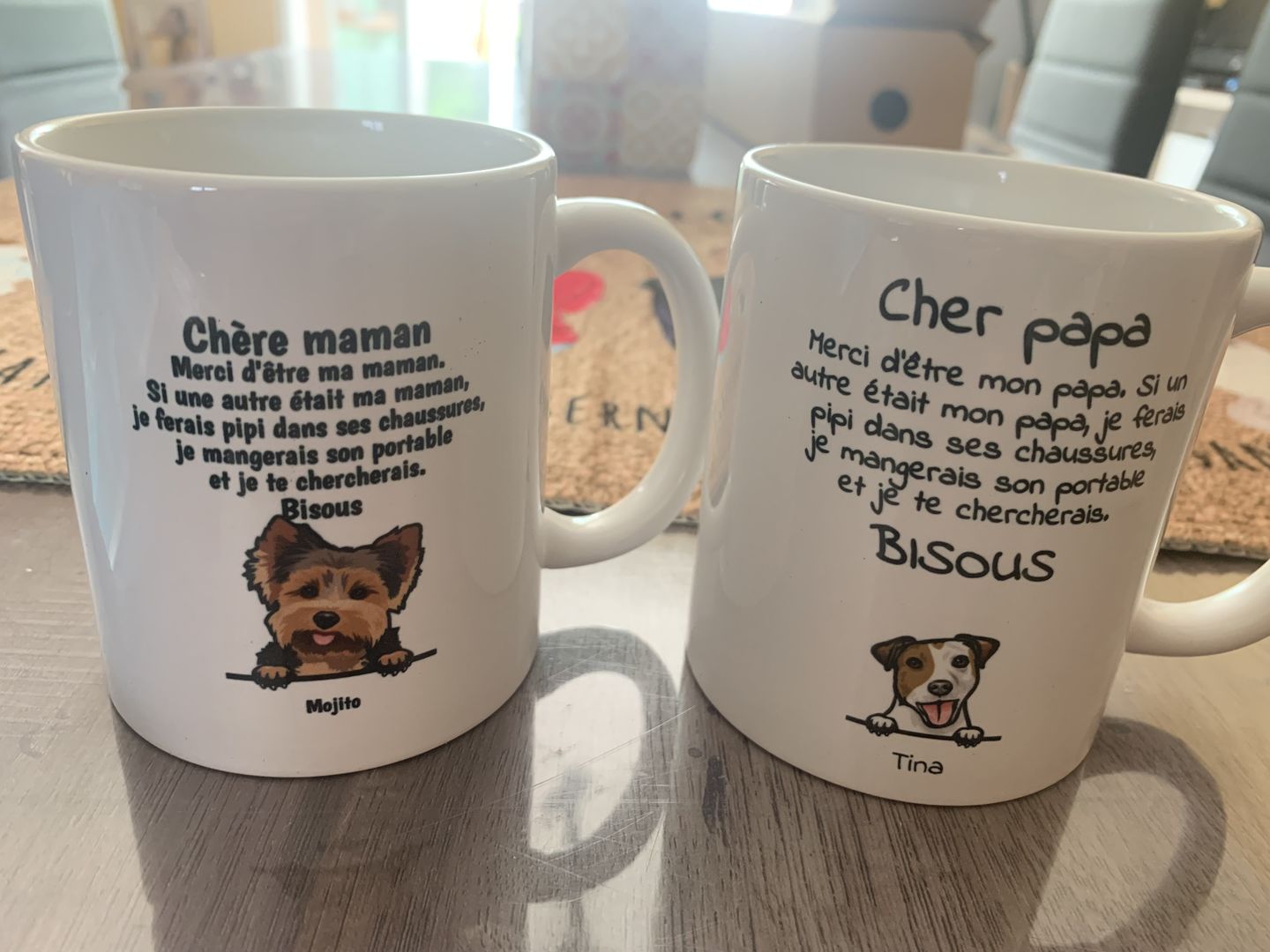 Customer photo review of Cher papa (chien) - Mug personnalisé