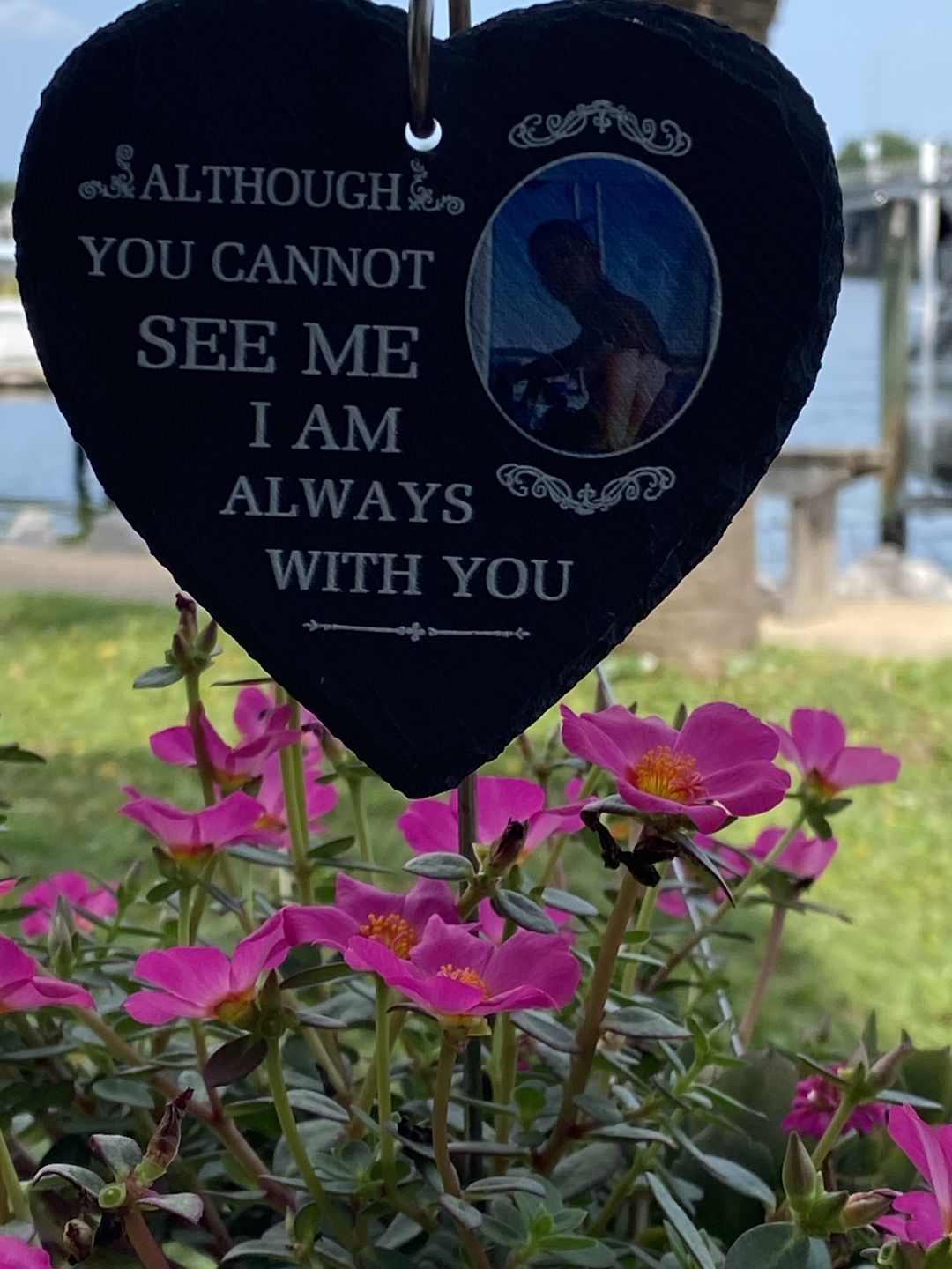 Customer photo review of Not A Day Goes By That You Are Not Missed - Personalized Slate