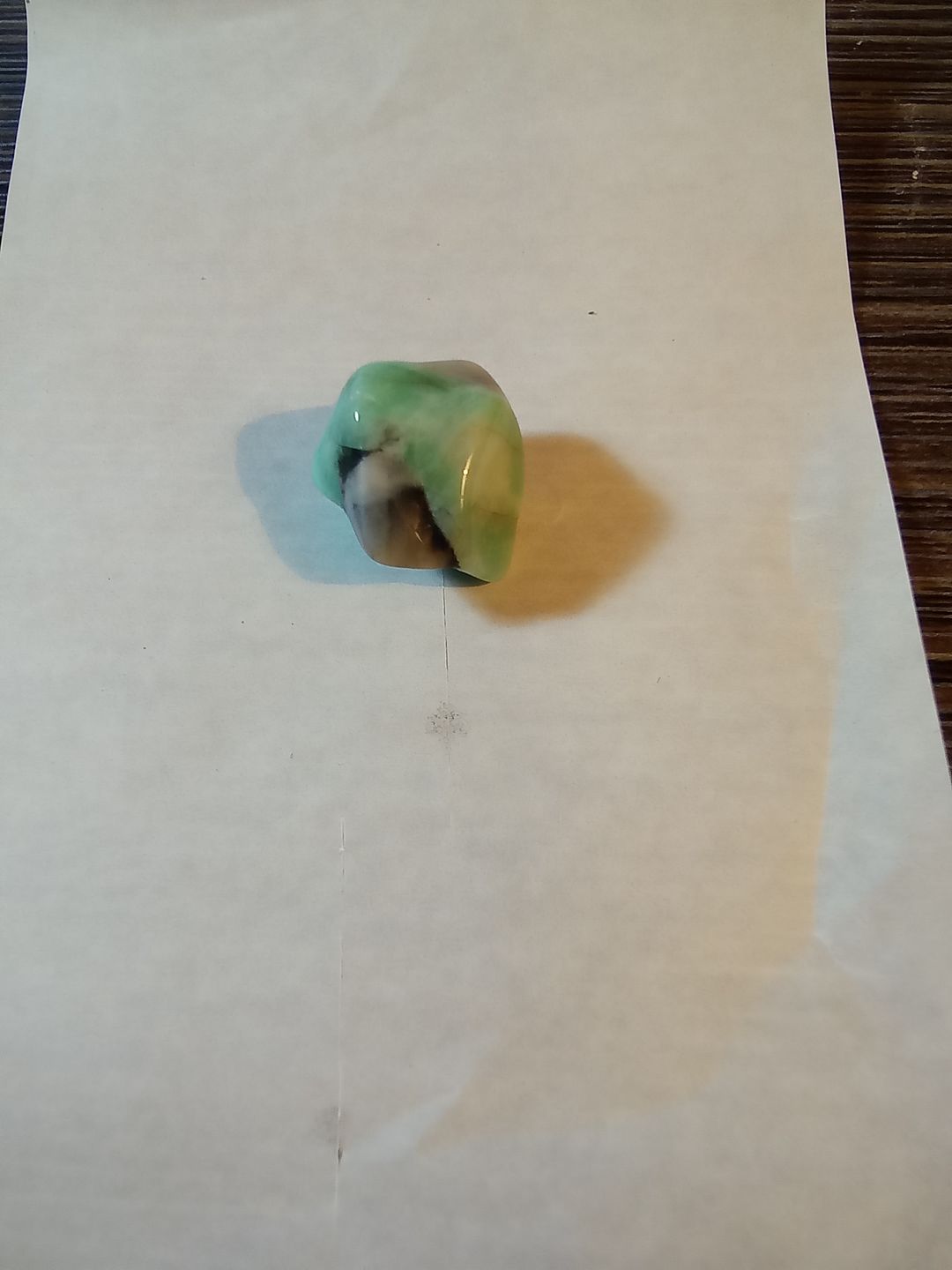 Customer photo review of Tumbled Emerald for Inner Peace & Calming