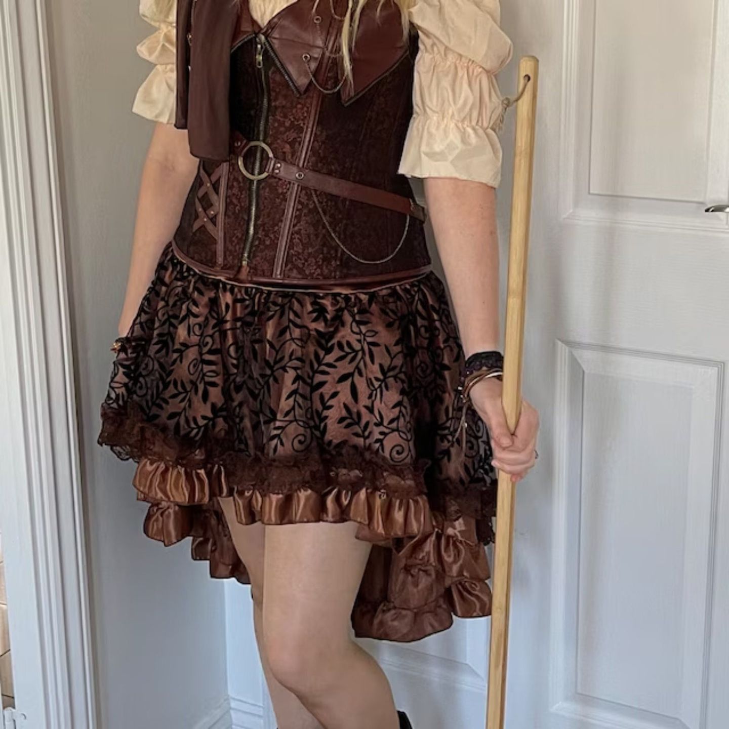 Customer photo review of Short steampunk skirt