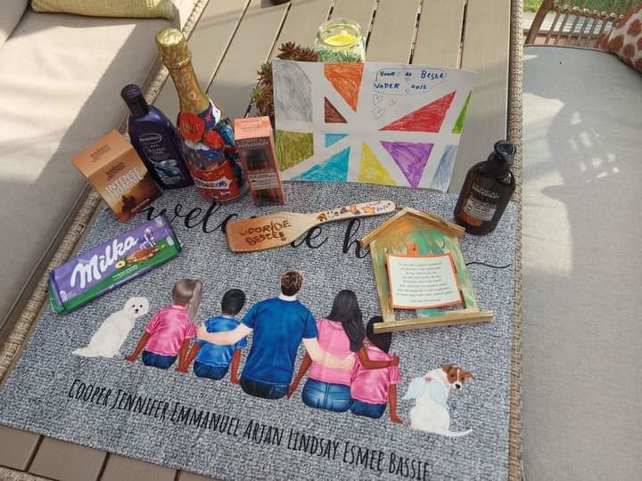Customer photo review of Familie - Gepersonaliseerde deurmat