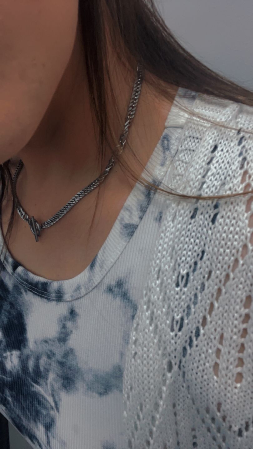 Customer photo review of Jude Necklace - Silver