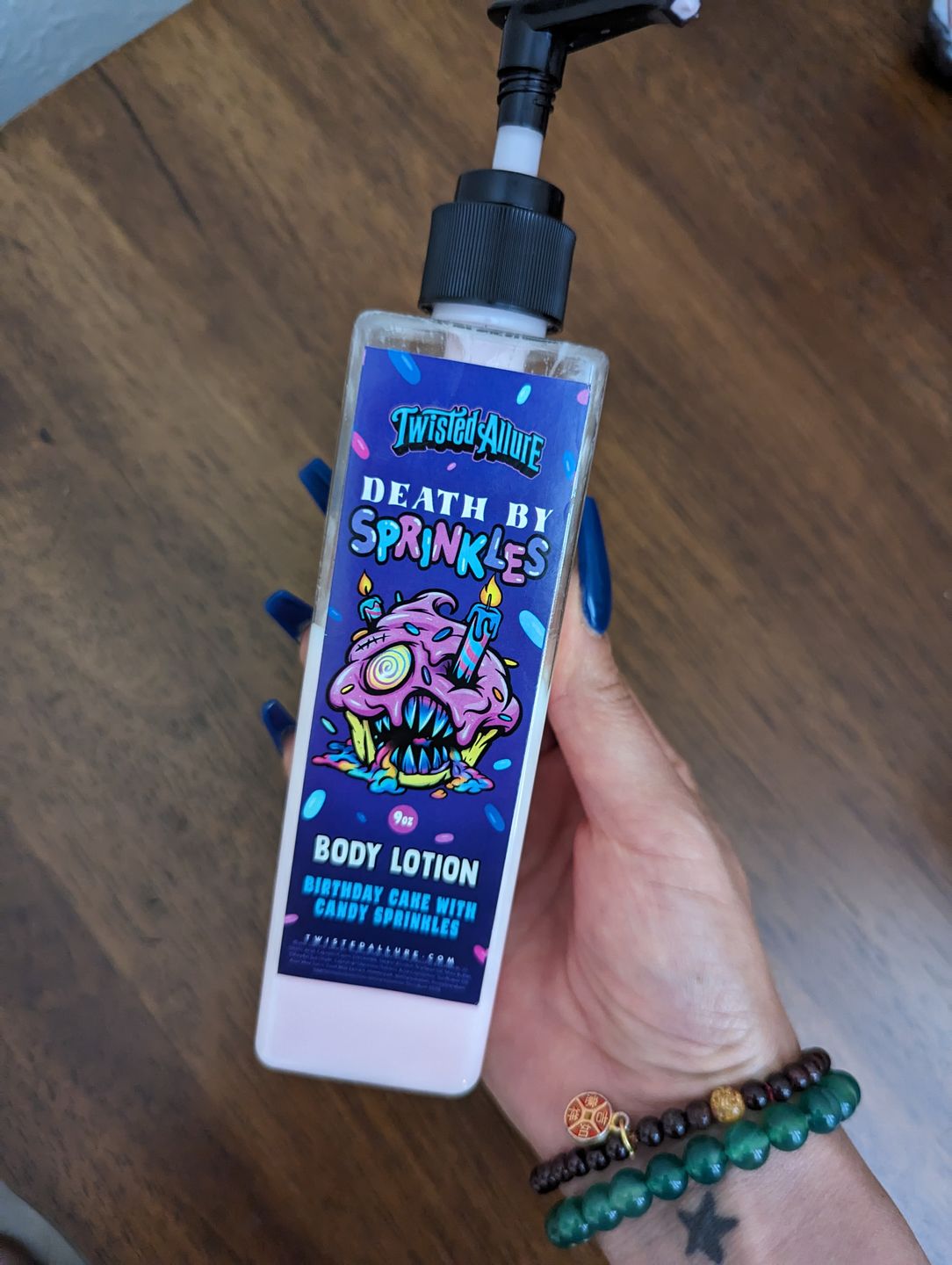 Customer photo review of Death by Sprinkles Body Lotion (Birthday Cake)
