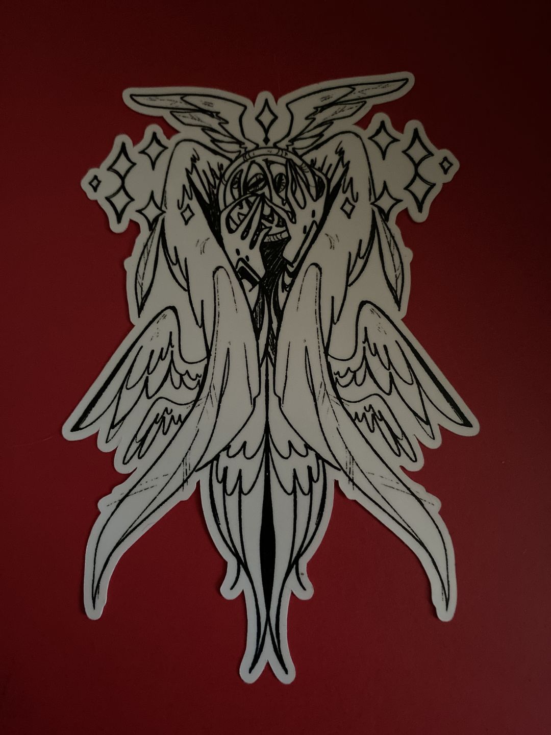Customer photo review of Big Biblically Accurate Angel Stickers