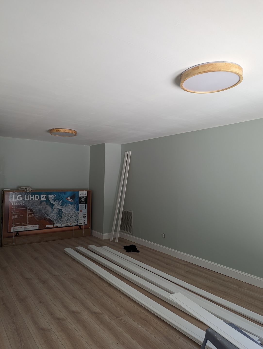 Customer photo review of Round LED Wood Flush Mount Light