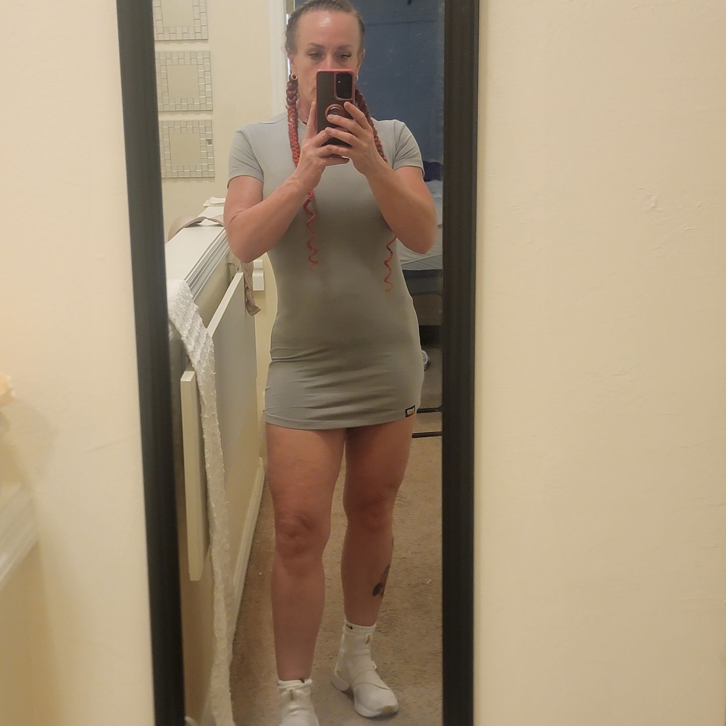 Customer photo review of OG T-SHIRT DRESSES - FROST (SHORT SLEEVE)