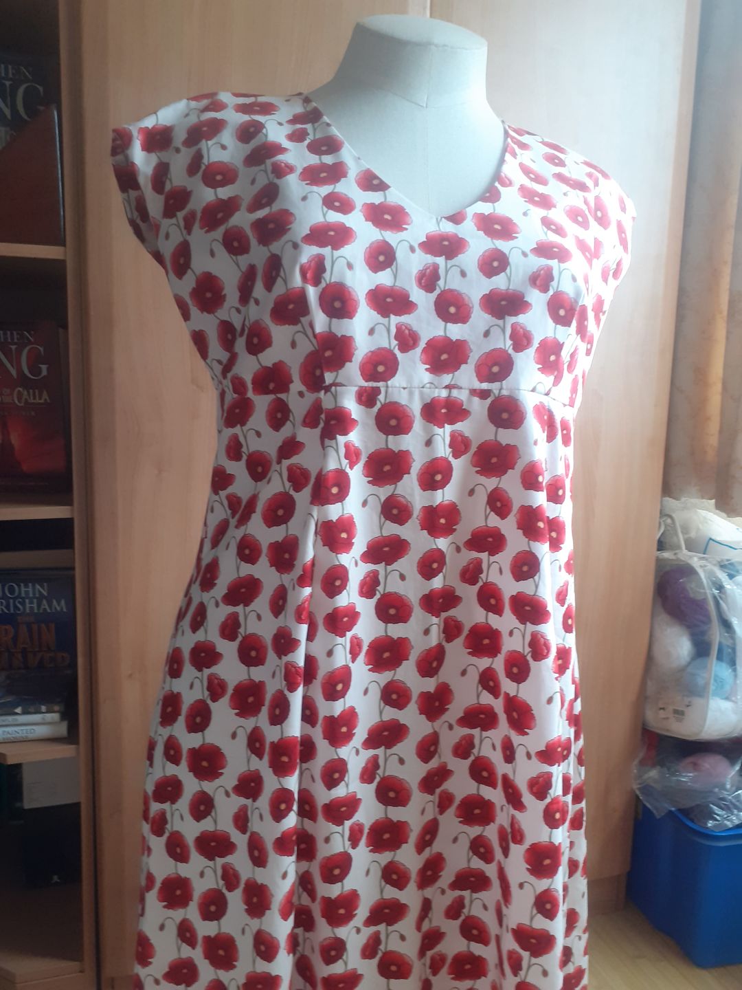 Customer photo review of Poppies Rose & Hubble Cotton Poplin Fabric