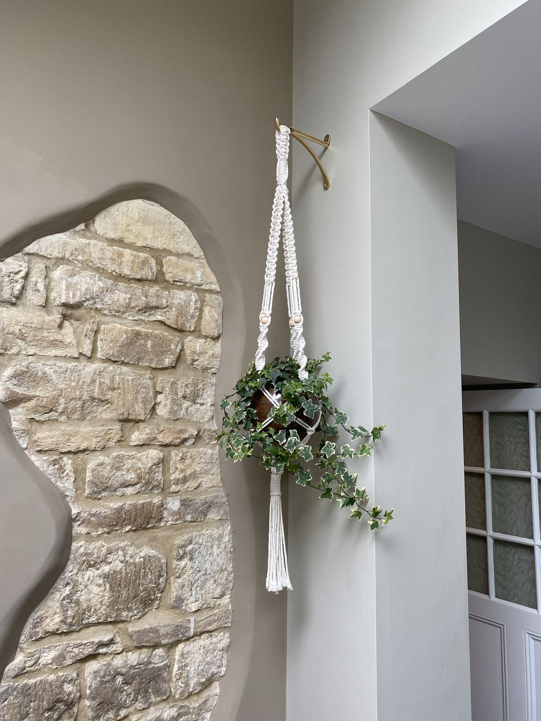 Customer photo review of 7 & 10 Inch Cast Brass Hanging Hook Bracket