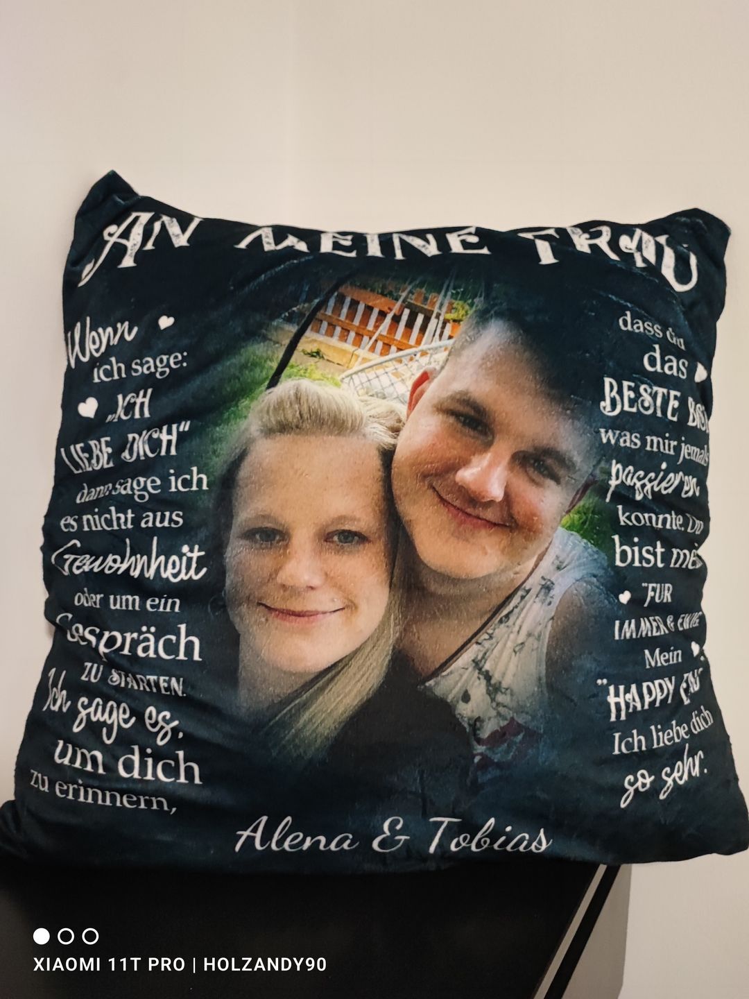 Customer photo review of Mein Happy End - Paar-Kissen