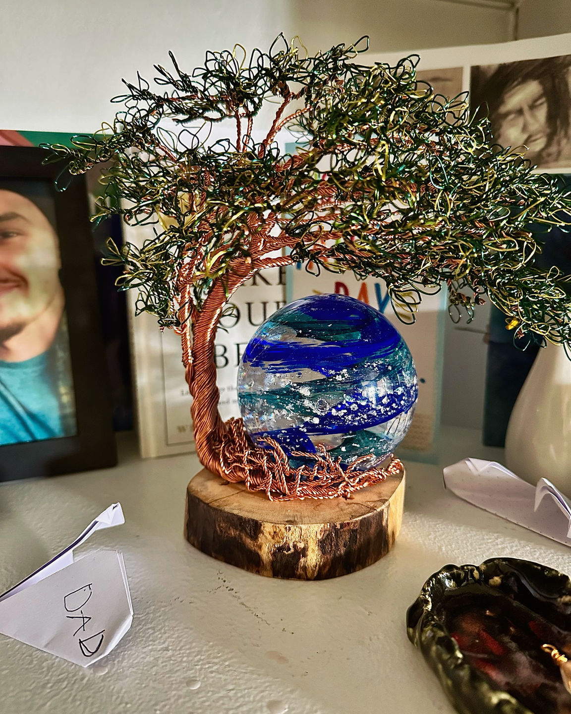 Customer photo review of Reading Tree Of Life with Tranquil Swirl Orb