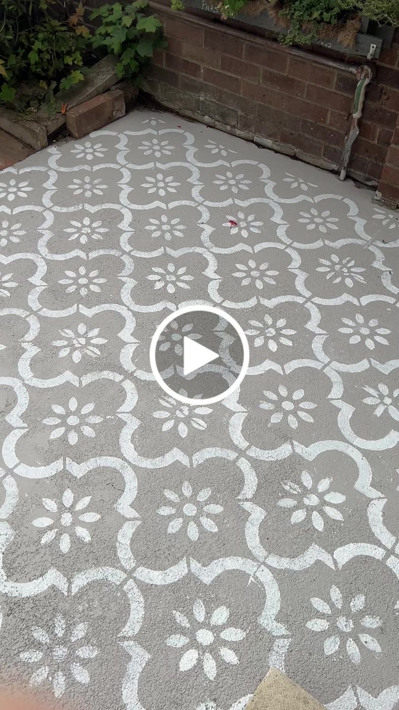 Customer video review of Jannah Patio Stencil - Square Slabs