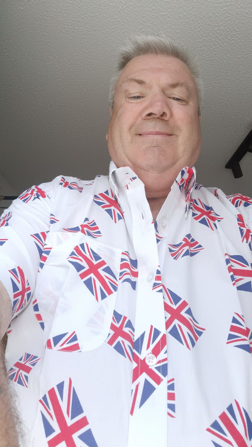 Customer photo review of Union Jack all over print shirt - Short sleeve