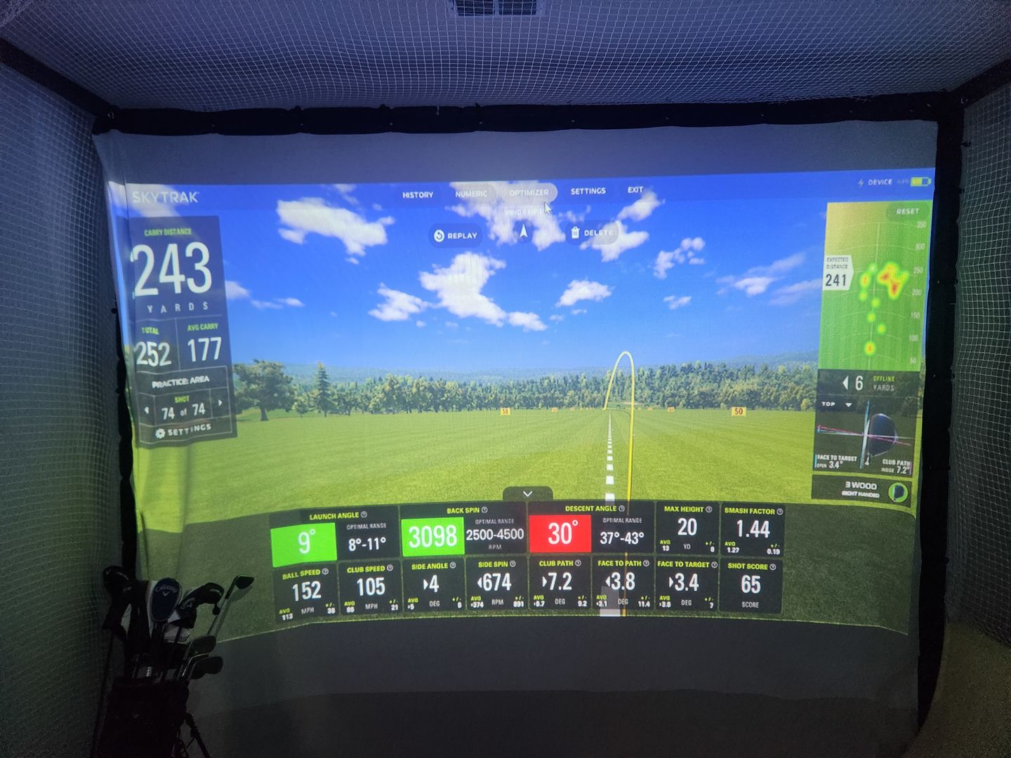 Customer photo review of SkyTrak+ Launch Monitor and Golf Simulator