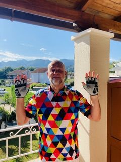 Customer photo review of Colourful Triangles Cycling Jersey