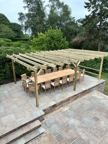 Customer photo: 12 seater giant extending set