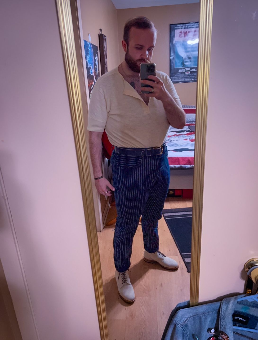 Customer photo review of 1890s Slub Cotton Henley T-Shirt