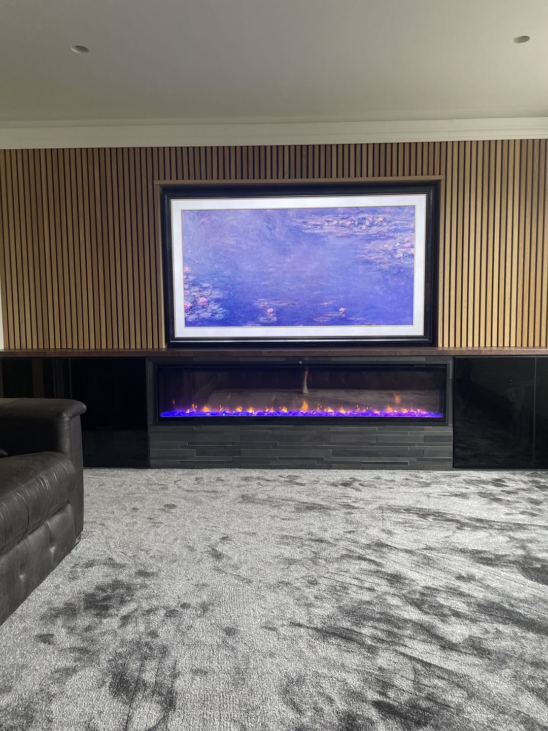 Customer photo review of SlatWall Acoustic Natural Oak
