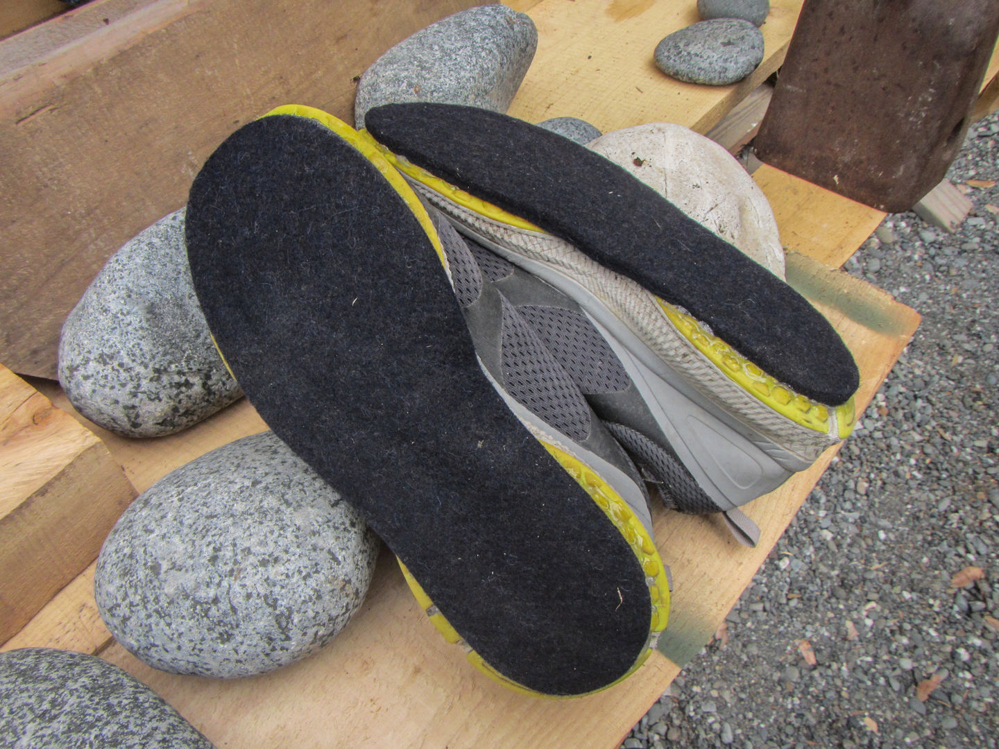 Customer photo review of Wool Felt Insoles - 8mm Thick, 2 Pair