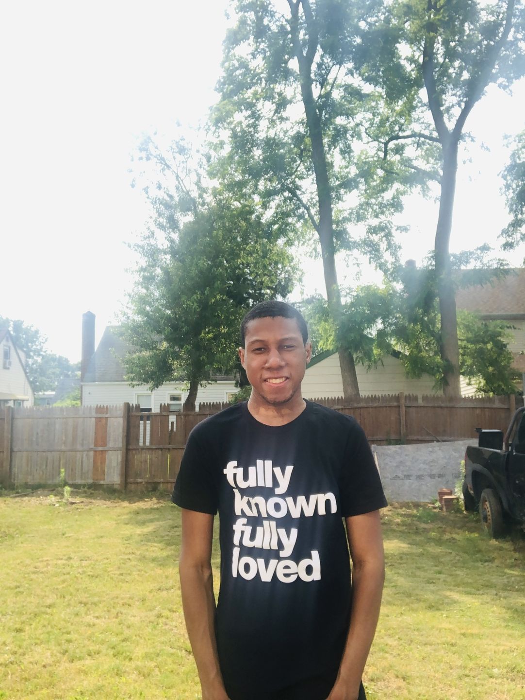 Customer photo review of Fully Known Fully Loved - Unisex Tee