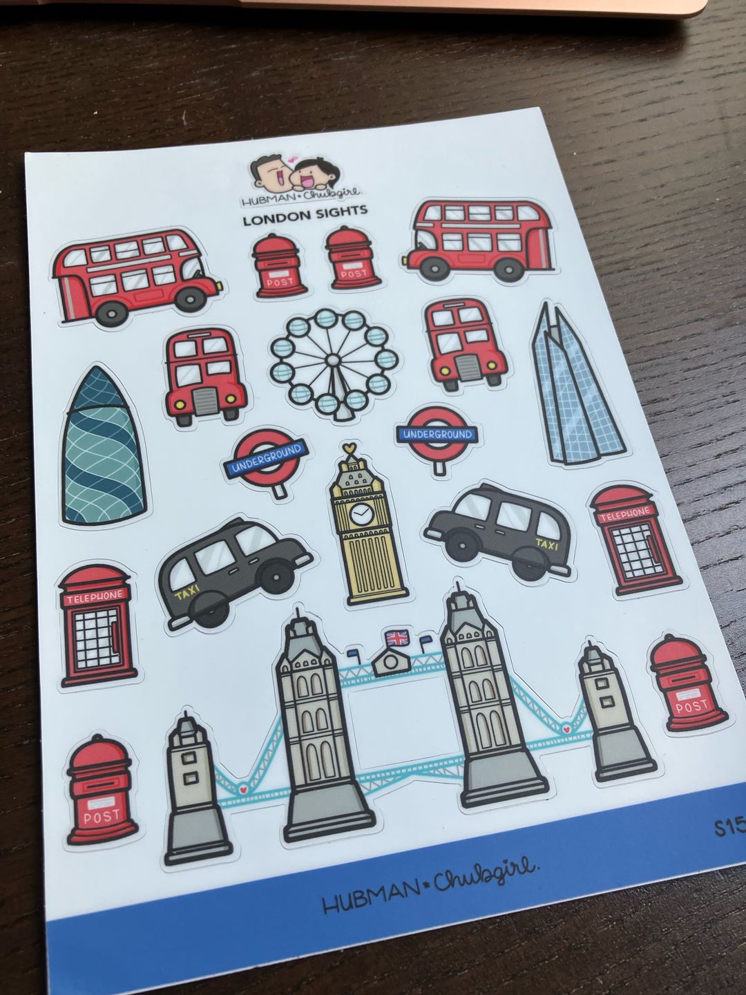 Customer photo review of London Sights Sticker Sheet