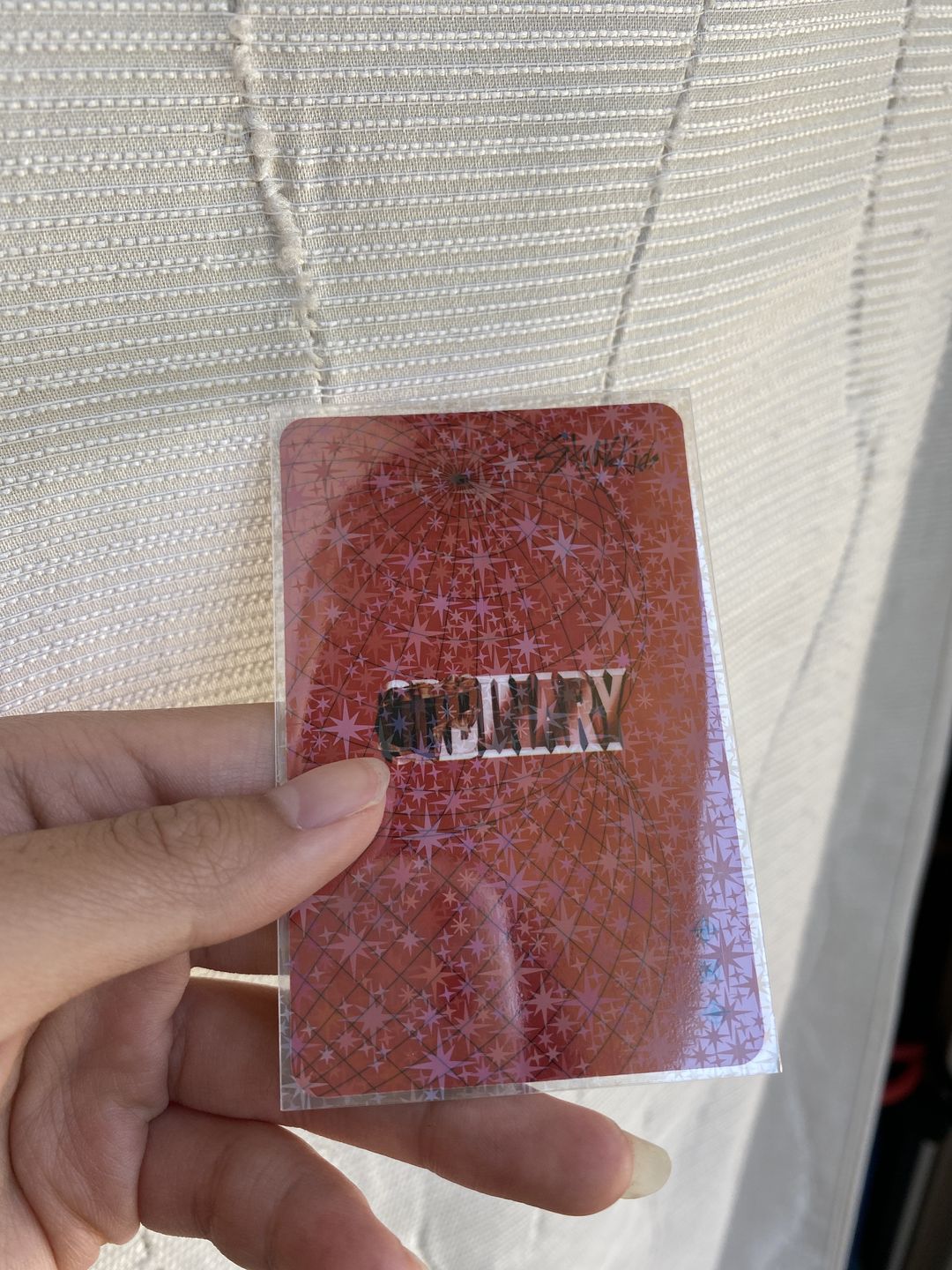 Customer photo review of PREMIUM HOLOGRAPHIC PHOTOCARD SLEEVES - STAR VERSION