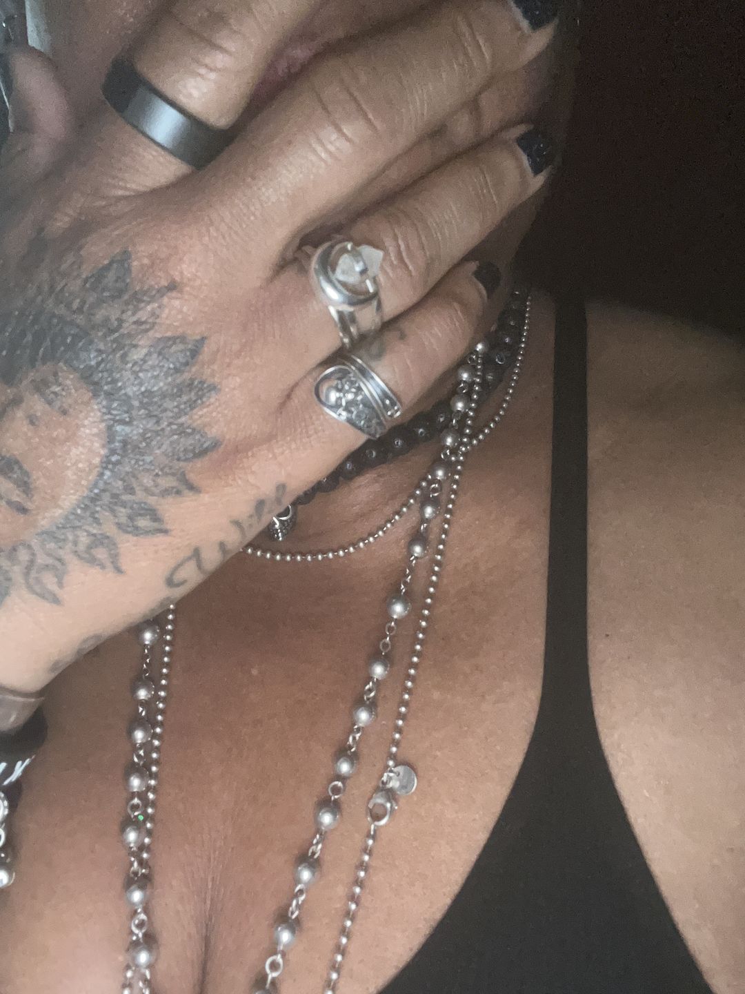 Customer photo review of Healing Crystal Point Moonstone Moon Ring Sterling Silver