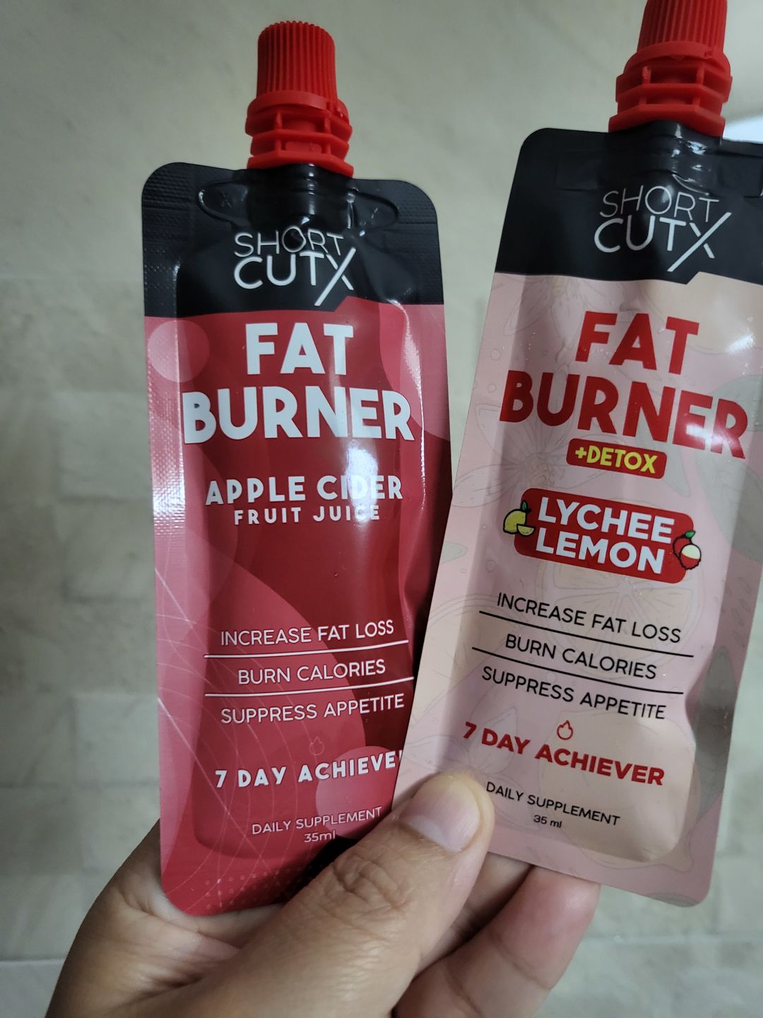 Customer photo review of Shortcutx Fat Burner Apple Cider Fruit Juice
