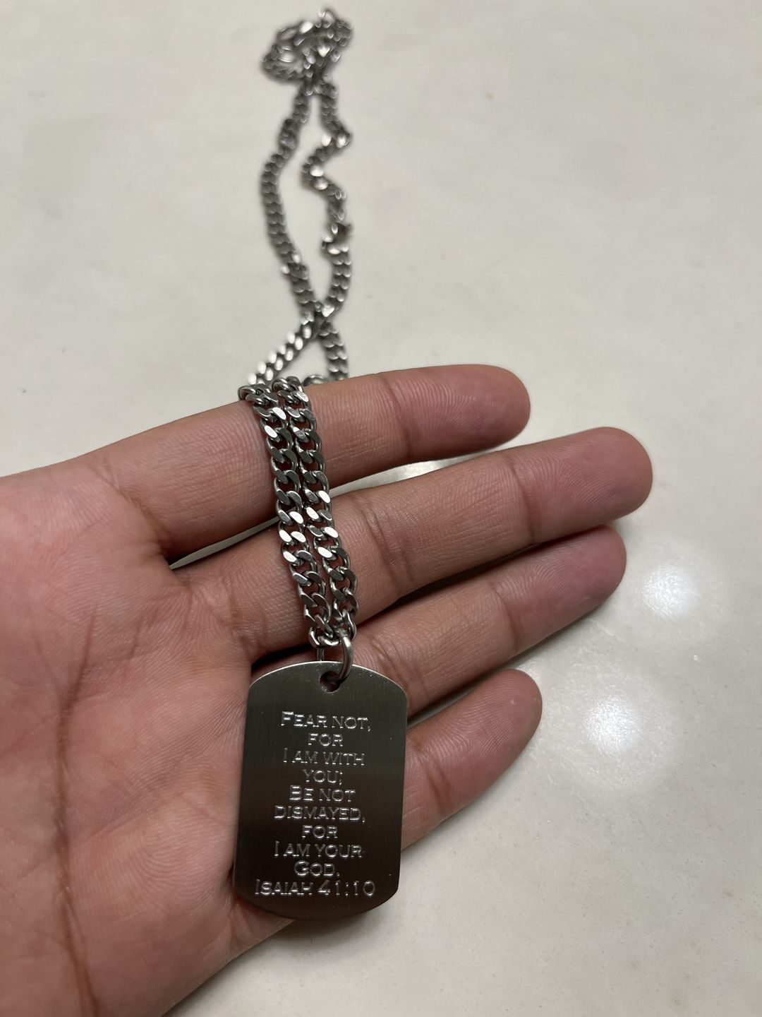 Customer photo review of Matte Dog Tag