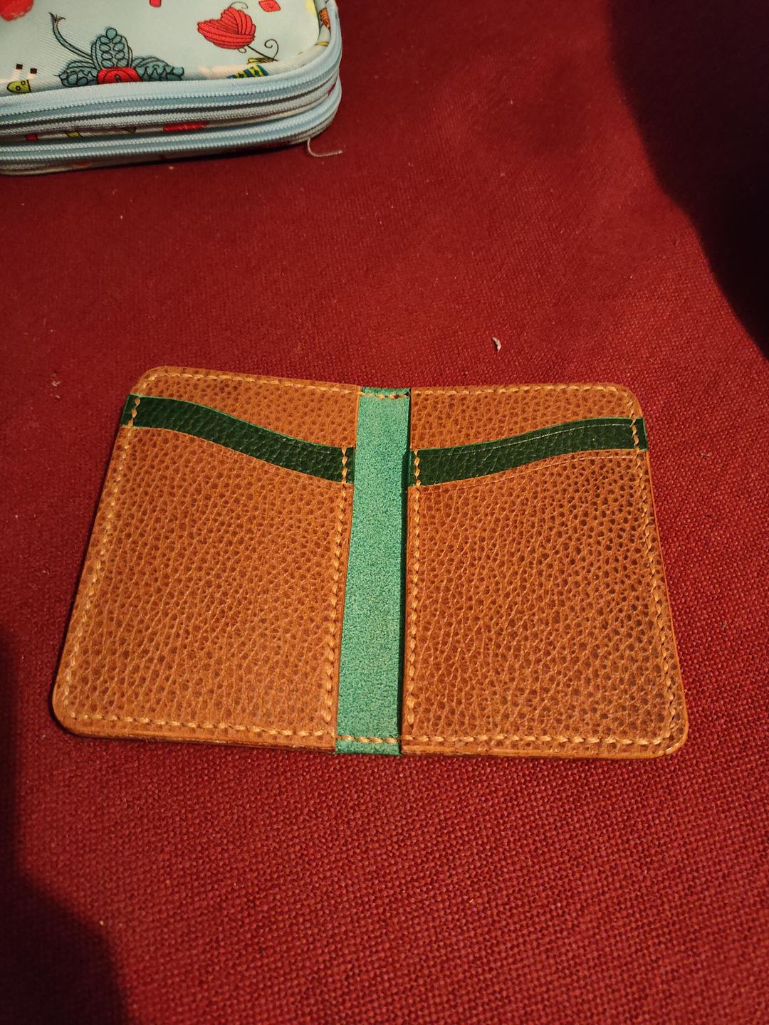 Customer photo review of No.52 | Leather Vertical Wallet (Digital Pattern)