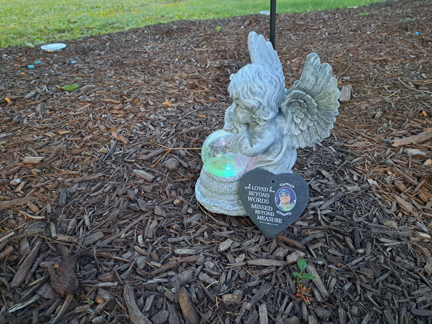 Customer photo review of Not A Day Goes By That You Are Not Missed - Personalized Slate