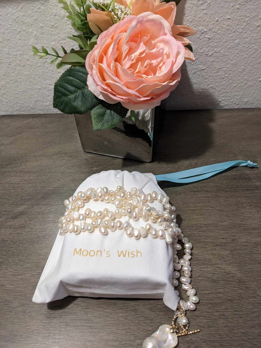 Customer photo review of UMA - Hand-wrapped Baroque Pearl Necklace
